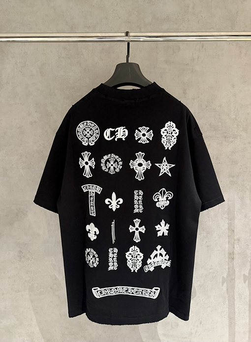クロムハーツスーパーコピー 新モデル刺繍半袖Tシャツ
