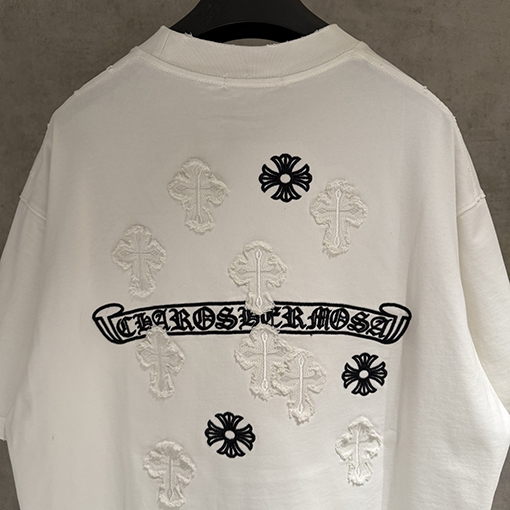 クロムハーツ 新モデルクラシック刺繍半袖Tシャツ