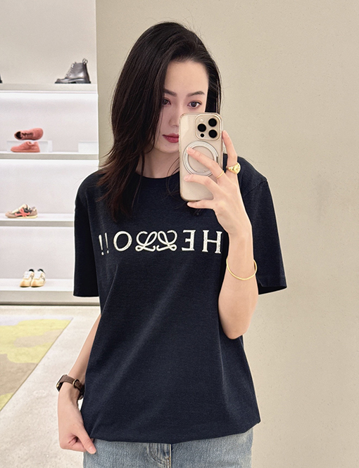 ロエベ LOEWE プリント刺繍半袖 Tシャツ