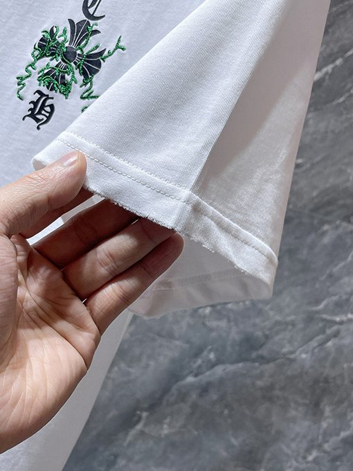 クロムハーツ グラフィティサンスクリットい古しの馬蹄刺繍半袖Tシャツ