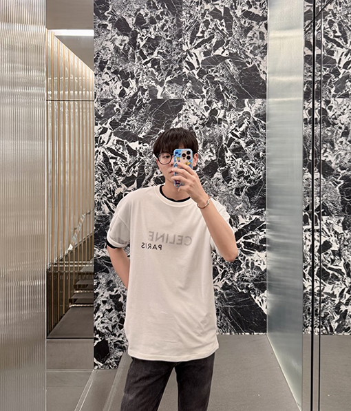 セリーヌ CELINE ダブルレイヤークルーネック半袖Tシャツ
