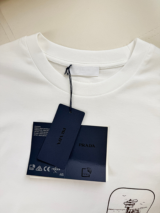 プラダコピー プリント半袖Tシャツ