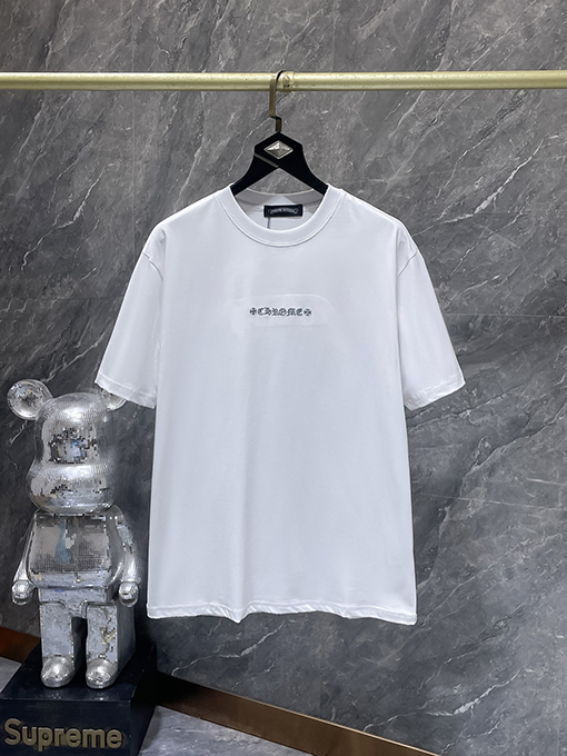 クロムハーツ 大剣サンスクリット刺繍アップリケ半袖Tシャツ