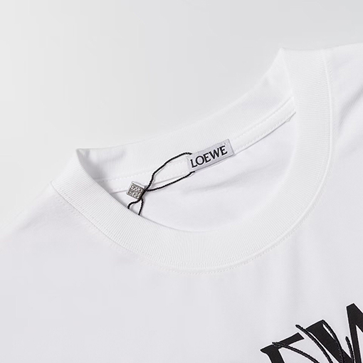 ロエベ LOEWE ハムスターとカラスのプリント刺繍クルーネックTシャツ