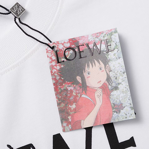 ロエベ LOEWE ハムスターとカラスのプリント刺繍クルーネックTシャツ