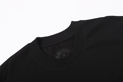 クロムハーツ 白ピンク黒ピンクの馬蹄の十字架サンスクリットのプリント半袖Tシャツ