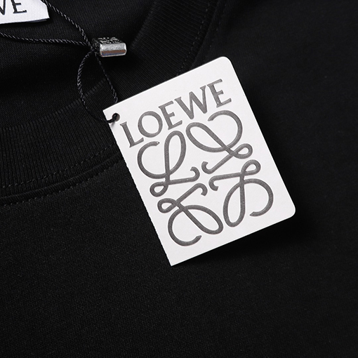 ロエベ LOEWE 刺繍文字とフェイクポケット付きフォームプリントタイダイ半袖Tシャツ