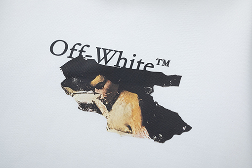 オフホワイト off white 新しいポートレートアロー460gルーズフィットフード付きスウェットシャツ