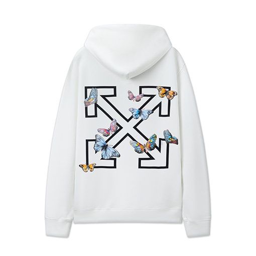 オフホワイトコピー off white バタフライアロー ルーズフード付きスウェットシャツ