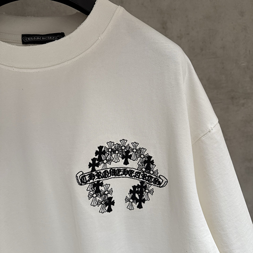 クロムハーツスーパーコピー 新モデル刺繍半袖Tシャツ