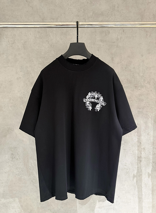 クロムハーツスーパーコピー 新モデル刺繍半袖Tシャツ