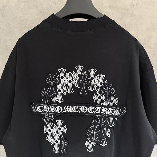 クロムハーツスーパーコピー 新モデル刺繍半袖Tシャツ