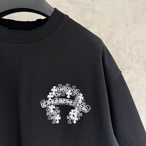 クロムハーツスーパーコピー 新モデル刺繍半袖Tシャツ
