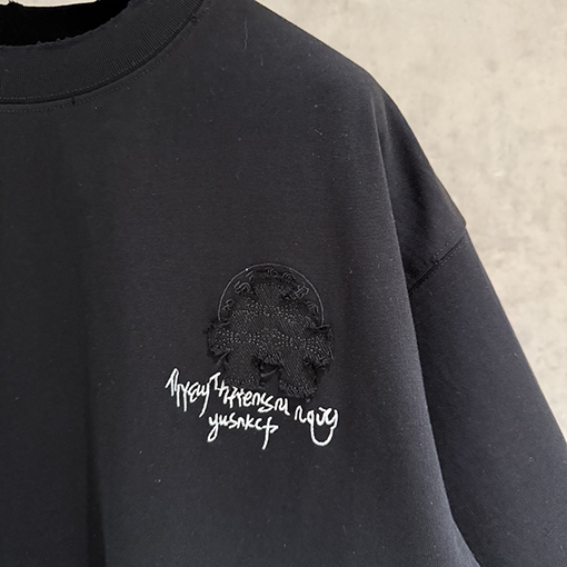 クロムハーツ 新作アップリケ刺繍半袖Tシャツ