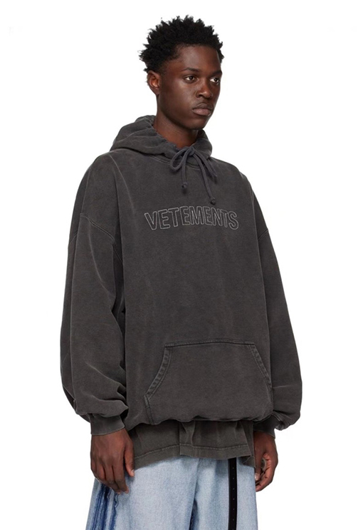 ヴェトモンスーパーコピー VETEMENTS レター刺繍ウォッシュドパーカー