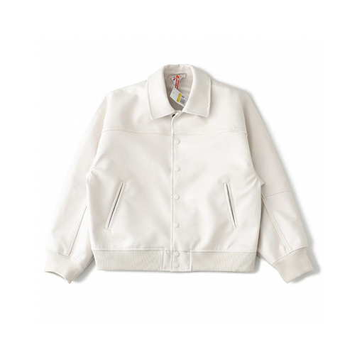 シュプリームコピー X ナイキ  WEEK4 Leather Varsity Jacket 背中にロゴがったレザーのバーシティジャケット