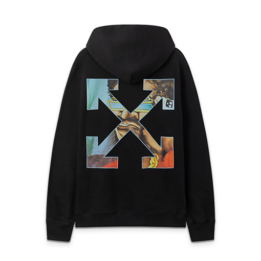 オフホワイト off white 新しいカラフルな矢印のゆったりとしたフード付きスウェットシャツ