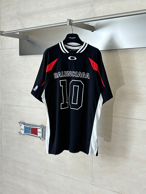 バレンシアガ NBA 共同刺繍ジャージ半袖Tシャツ