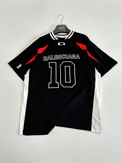 バレンシアガ NBA 共同刺繍ジャージ半袖Tシャツ