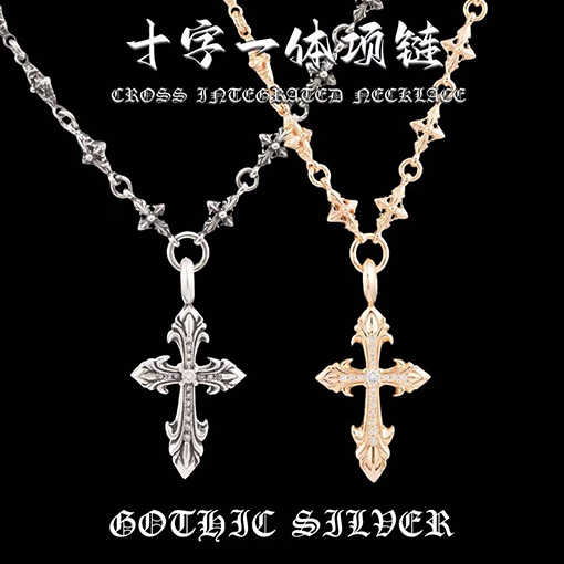 クロムハーツスーパーコピー ダブルクロスペンダントバンブーネックレス