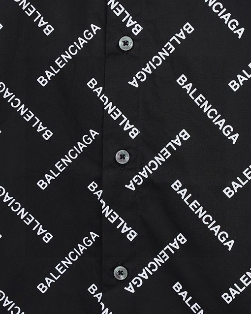 バレンシアガ Balenciaga ランウェイスタイルのオールオーバープリントバレットスクリーンロゴ長袖シャツ