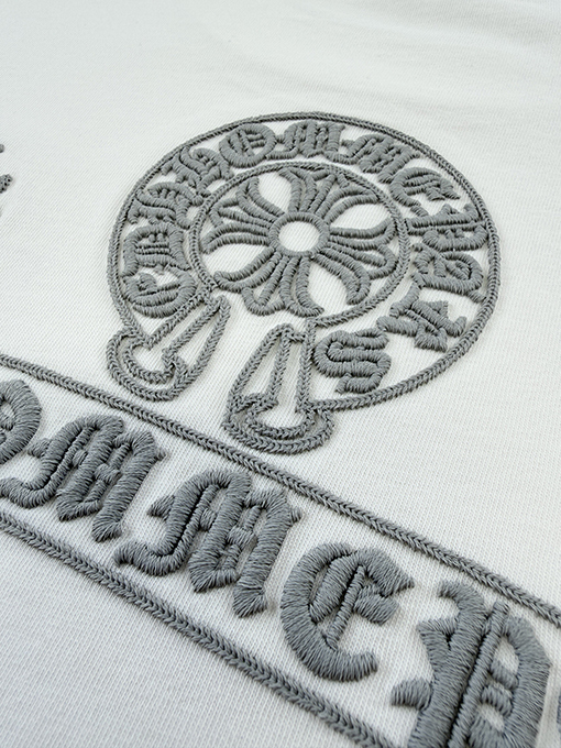 クロムハーツコピー 刺繍半袖Tシャツ