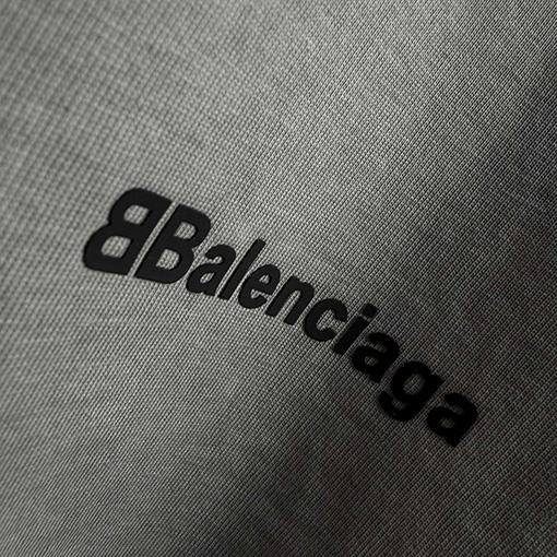 バレンシアガ Balenciaga シリコンプリントウォッシュ&ダメージクルーネック半袖Tシャツ