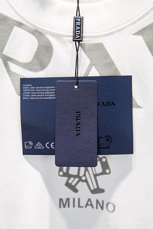 プラダスーパーコピー PRADA 新作フロックプリント半袖Tシャツ