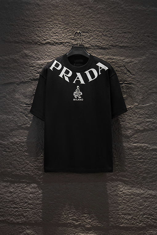 プラダスーパーコピー PRADA 新作フロックプリント半袖Tシャツ
