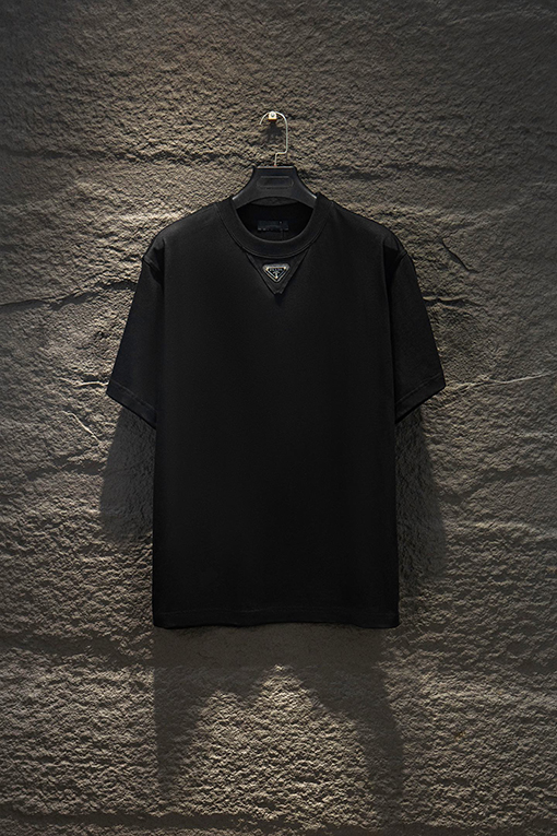 プラダ スプライスメタルシリコン半袖Tシャツ