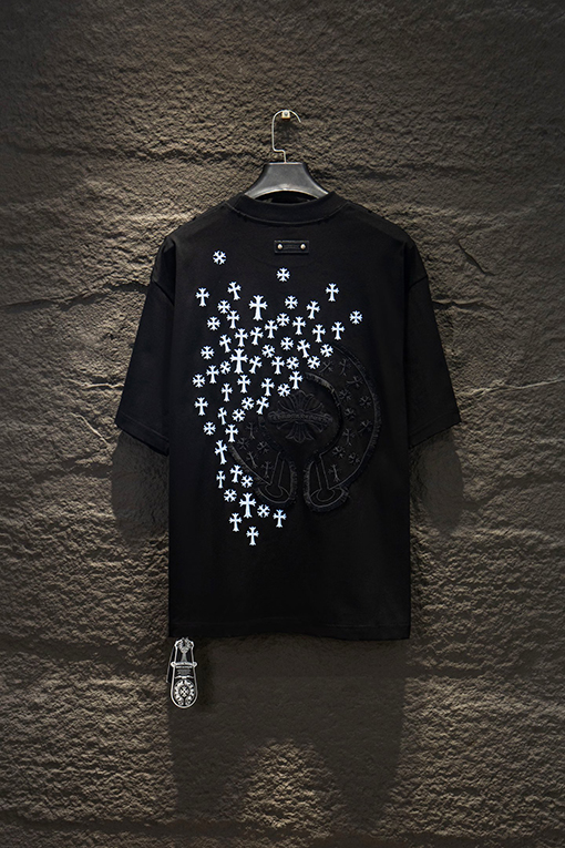 クロムハーツコピー 重工業な刺繍タッセル半袖Tシャツ