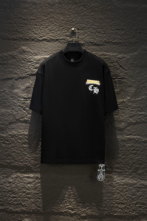 クロムハーツスーパーコピー 新作プリントラインストーン半袖Tシャツ
