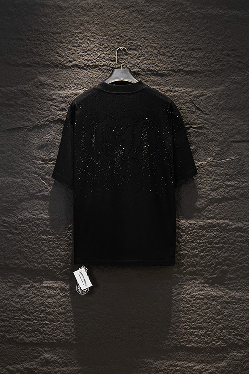 クロムハーツコピー クラシックなラインストーンの半袖Tシャツ