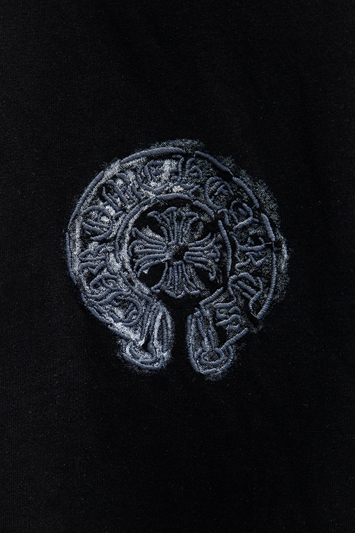 クロムハーツ 新作 ウォッシュプリント ホロウ刺繍 半袖Tシャツ