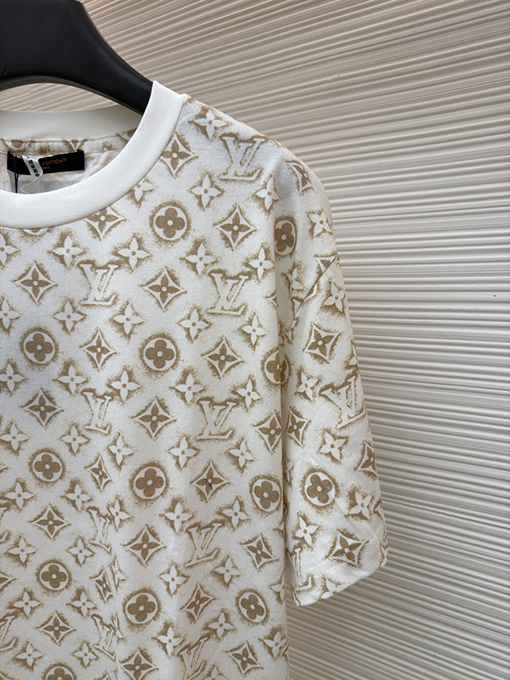 ルイヴィトン オールオーバーロゴクルーネック半袖Tシャツ