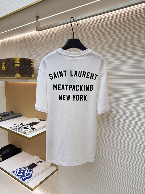 サンローランコピー ニューヨークコレクション プリント半袖Tシャツ