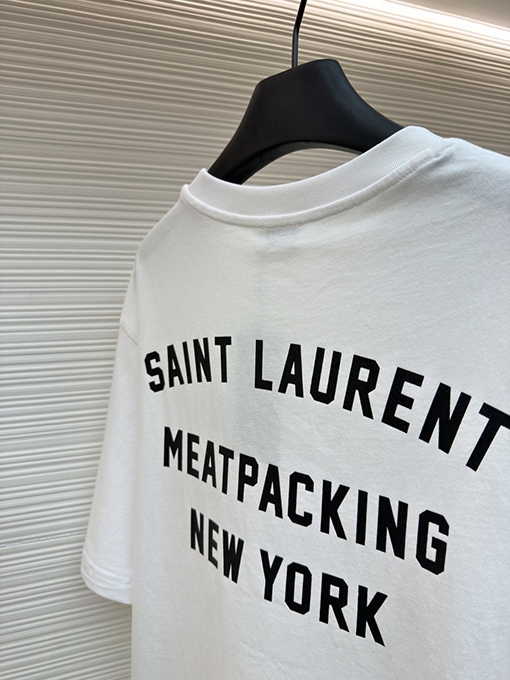 サンローランコピー ニューヨークコレクション プリント半袖Tシャツ