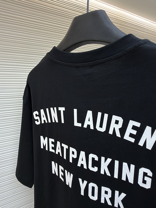 サンローランコピー ニューヨークコレクション プリント半袖Tシャツ