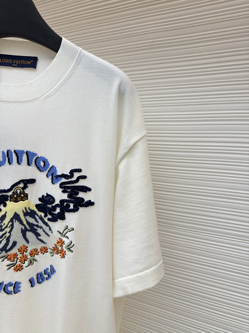 ルイヴィトン Nigo コラボレーション ボルケーノ刺繍ニット半袖Tシャツ