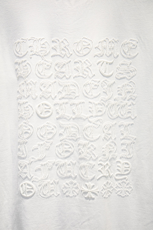 クロムハーツ 新モデルウォッシュホロウ刺繍半袖Tシャツ