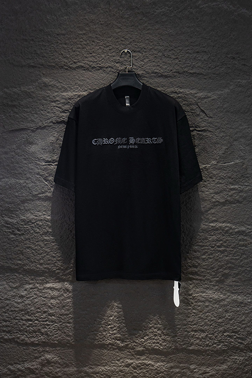 クロムハーツ 新モデルウォッシュホロウ刺繍半袖Tシャツ