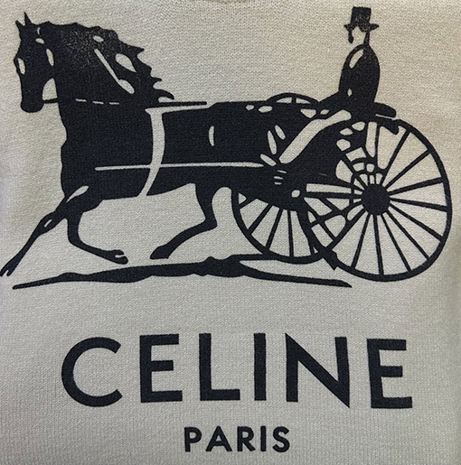 セリーヌコピー CELINE レタープリントの馬車ロゴニットウェア