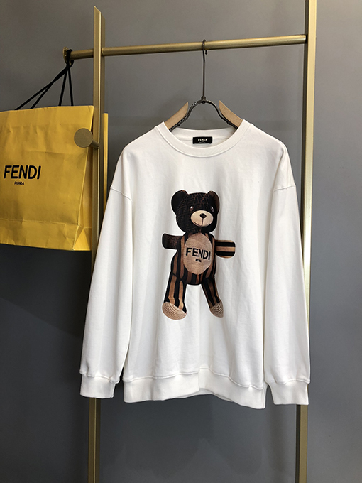 フェンディコピー FENDI 新しいロゴベアクルーネックスウェットシャツ