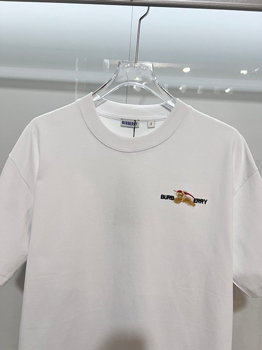 バーバリー BURBERRY クラシックな刺繍りウォーホースロゴクルーネック半袖Tシャツ