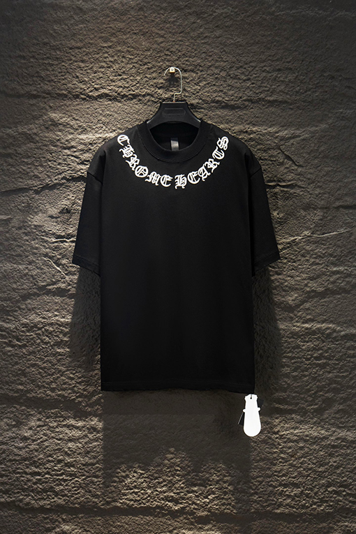 クロムハーツコピー クラシックなダメージの刺繍り半袖Tシャツ