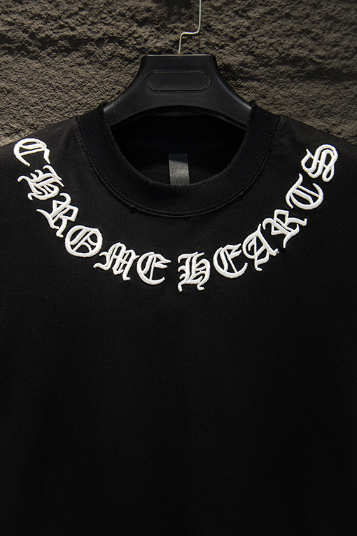 クロムハーツコピー クラシックなダメージの刺繍り半袖Tシャツ