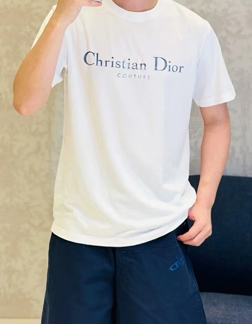 ディオールスーパーコピー Christian Dior Couture レターロゴプリント半袖Tシャツ