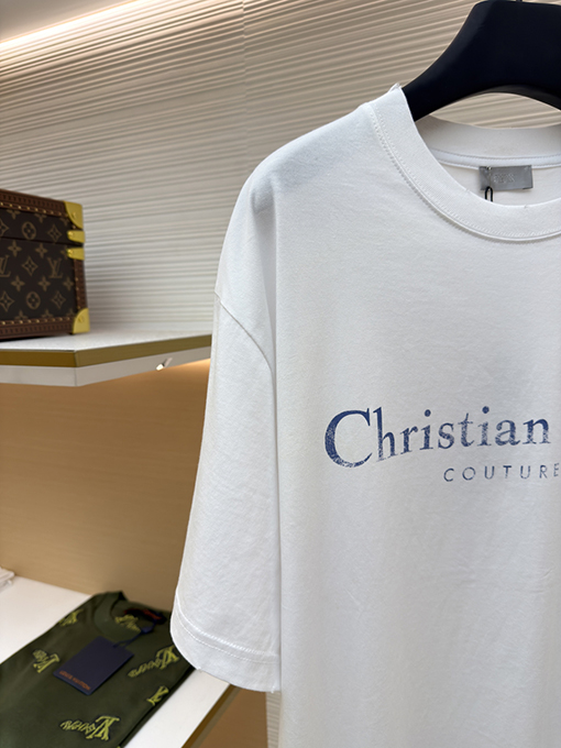 ディオールスーパーコピー Christian Dior Couture レターロゴプリント半袖Tシャツ