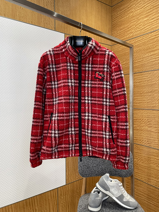 バーバリー 刺繍チェックジャケット
