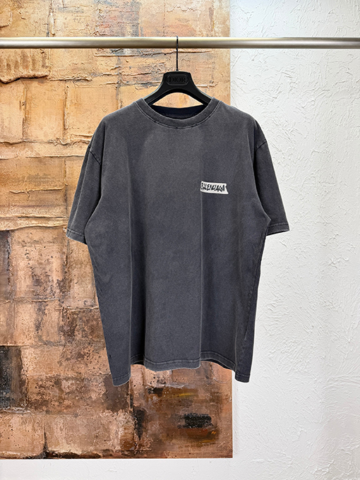 バレンシアガ Balenciaga リップドプリント半袖Tシャツ